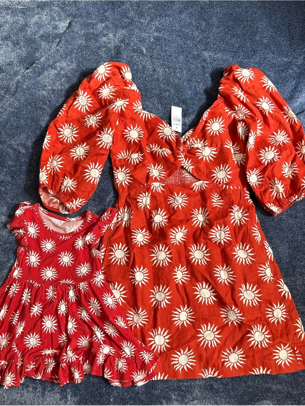Mommy & Daughter LOFT x Posh Peanut Matching Red Sun Dresses